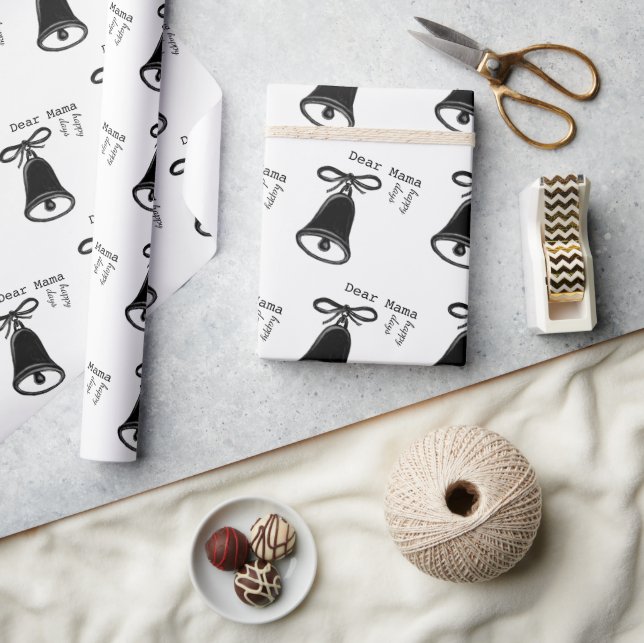 Black and white christmas wrapping paper (Crafts)