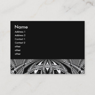 black and white circle business card