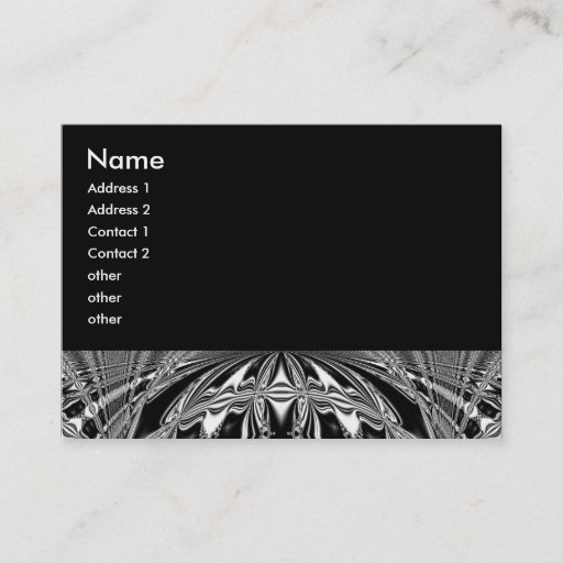 Customizable black and white circle business card