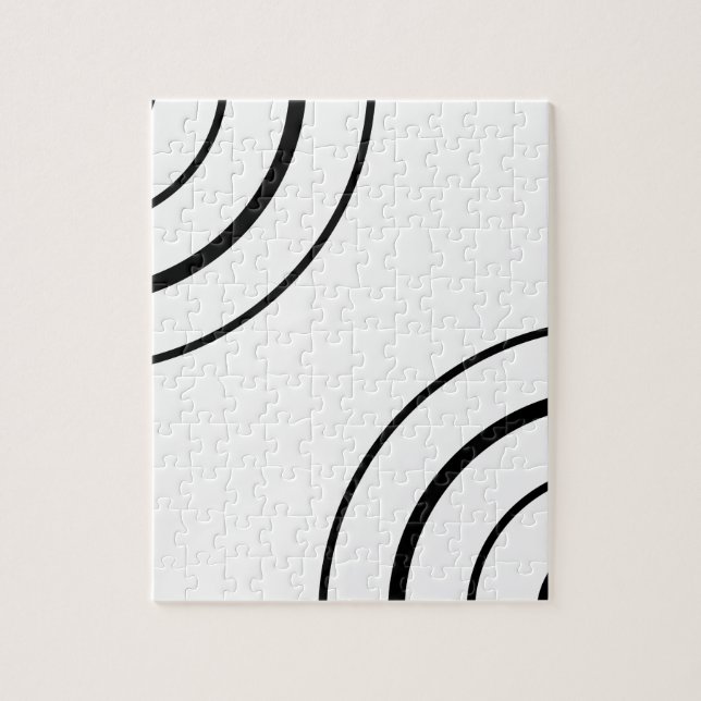 Black and White Circle Design | Minimalist Jigsaw Puzzle (Vertical)