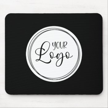 Black And White Circle For Your Logo Mouse Pad by designs4you at Zazzle