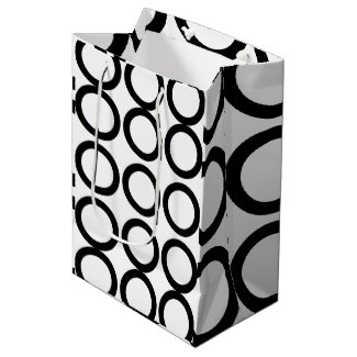 Black and White Circle Geometric Pattern