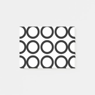 Black and White Circle Geometric Pattern