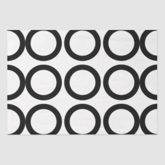 Black and White Circle Geometric Pattern