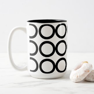 Black and White Circle Geometric Pattern