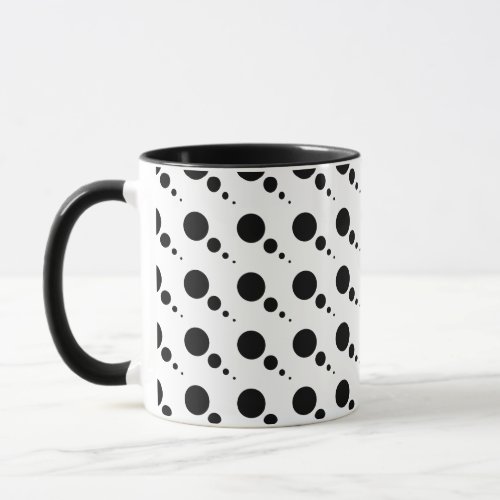 Black And White Circle Pattern Mug