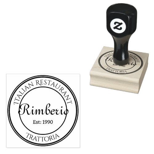 Black and White Circle Professional Stamp Logo