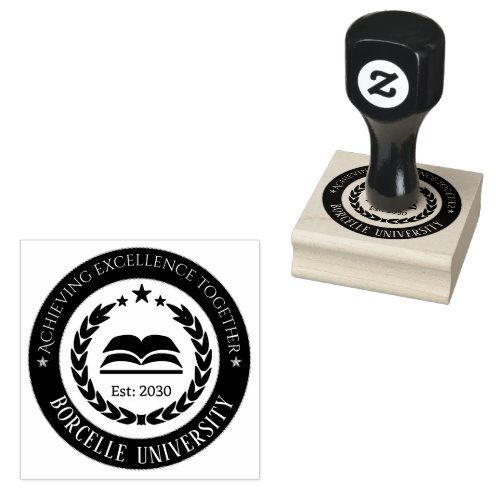 Black and White Circle Professional Stamp Logo