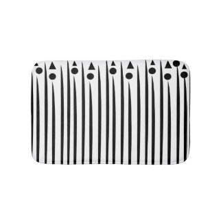 Black and White Circle Triangle Stripe Pattern