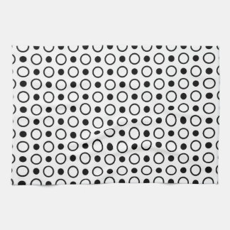 Black and White Circles and Polka Dots Kitchen Towel