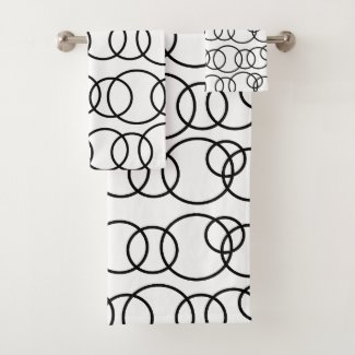 Black and White Circles Bubble Pattern