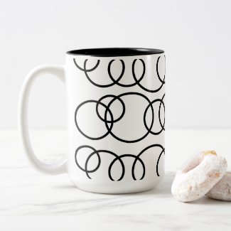 Black and White Circles Bubble Pattern