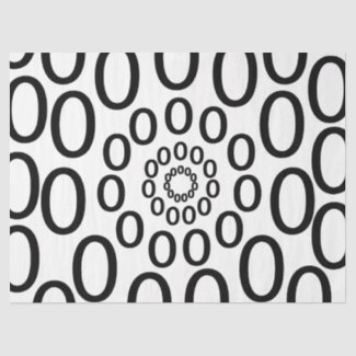 Black and White Circles Geometric Tissue Paper