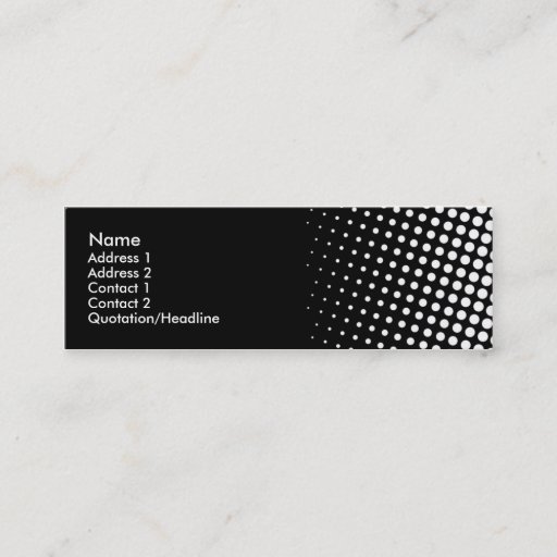 Customizable Black and White Circles Business Cards