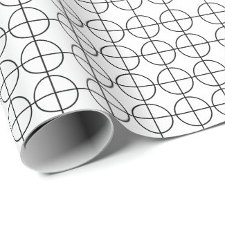 Black and White Circles Stripes