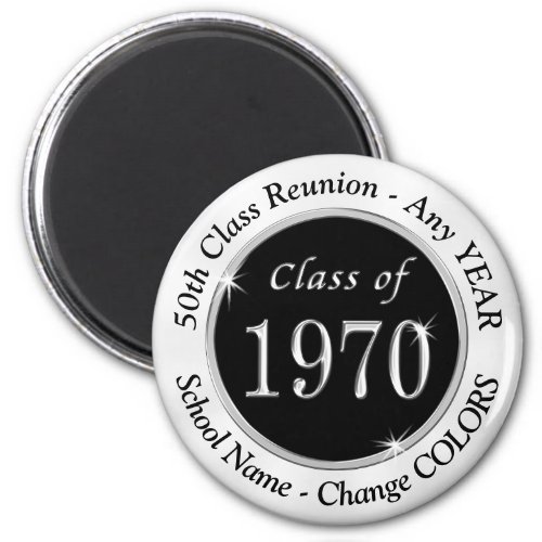 Black and White Class of 1970 Reunion 50th Reunion Magnet