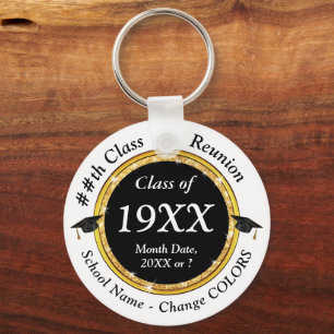 Black and White, Class Reunion Gift Ideas,  Keychain