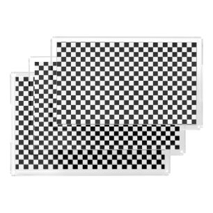 Black and White Classic Checkerboard by STaylor Acrylic Tray