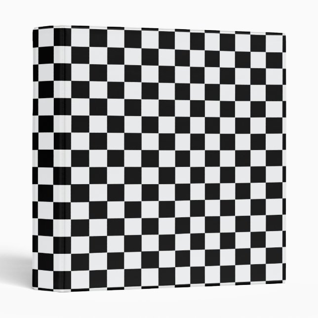 Black and White Classic Checkerboard by STaylor Binder (Front/Spine)
