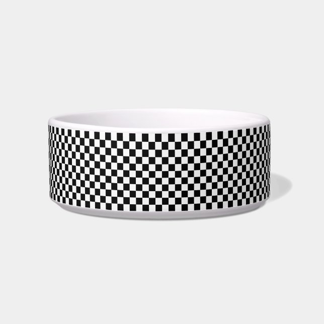Black and White Classic Checkerboard by STaylor Bowl (Right)