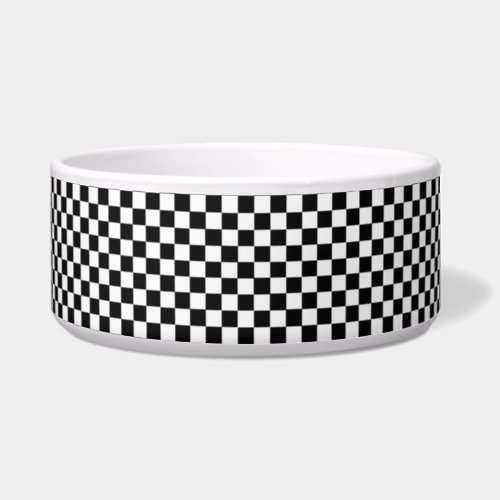 Black and White Classic Checkerboard by STaylor Bowl