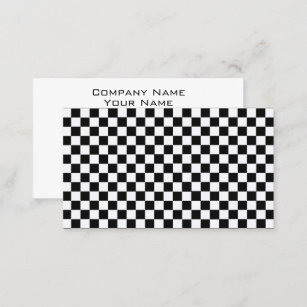 Black and White Classic Checkerboard by STaylor Business Card
