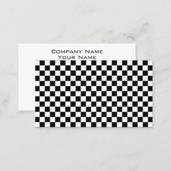 Black And White Classic Checkerboard By Staylor Business Card by ShirleyTaylor at Zazzle