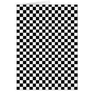 Black and White Classic Checkerboard by STaylor Cards