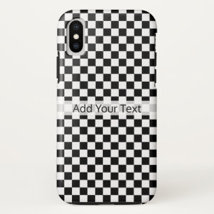 Black and White Classic Checkerboard by STaylor iPhone X Case