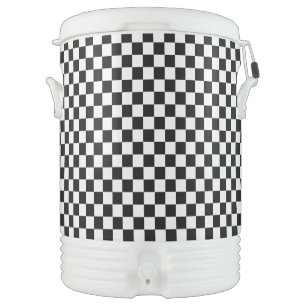Black and White Classic Checkerboard by STaylor Cooler