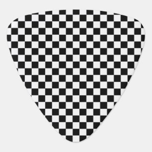 Black and White Classic Checkerboard by STaylor Guitar Pick