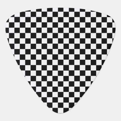 Black and White Classic Checkerboard by STaylor Guitar Pick
