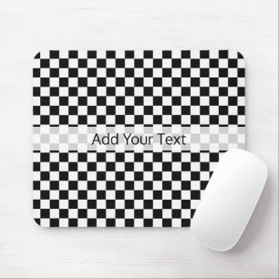 Black and White Classic Checkerboard by STaylor Mouse Pad