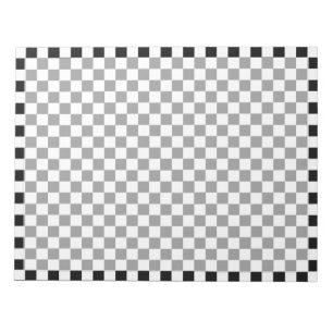 Black and White Classic Checkerboard by STaylor Notepad