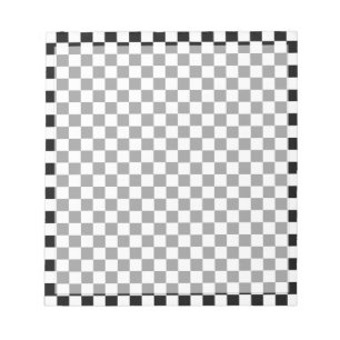 Black and White Classic Checkerboard by STaylor Notepad