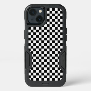 Black and White Classic Checkerboard by STaylor iPhone 13 Case
