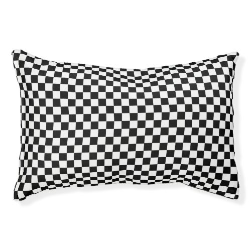 Black And White Classic Checkerboard by STaylor Pet Bed