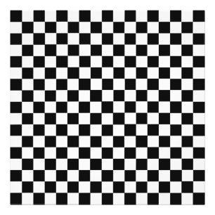 Black And White Classic Checkerboard by STaylor Photo Print