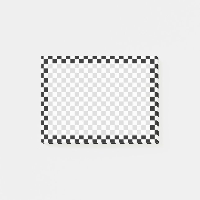 Black and White Classic Checkerboard by STaylor Post-it Notes (Front)