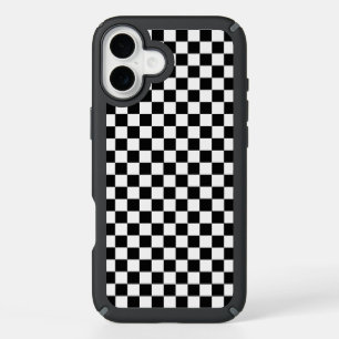 Black and White Classic Checkerboard by STaylor iPhone 16 Plus Case