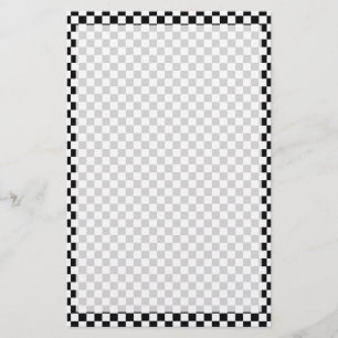 Black and White Classic Checkerboard by STaylor Stationery