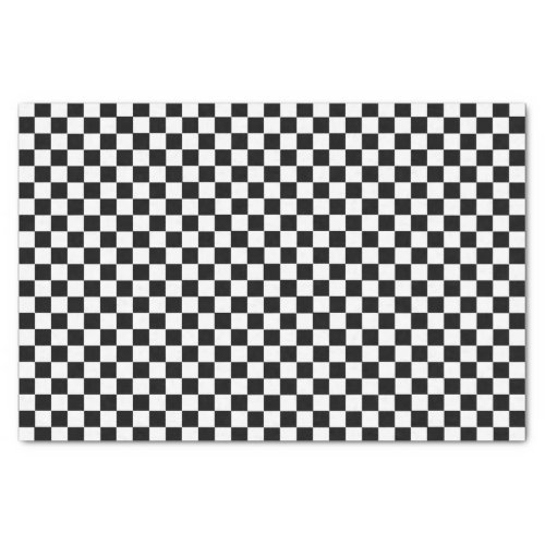 Black and White Classic Checkerboard by STaylor Tissue Paper