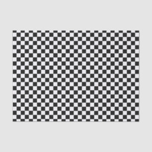 Black and White Classic Checkerboard by STaylor Tissue Paper