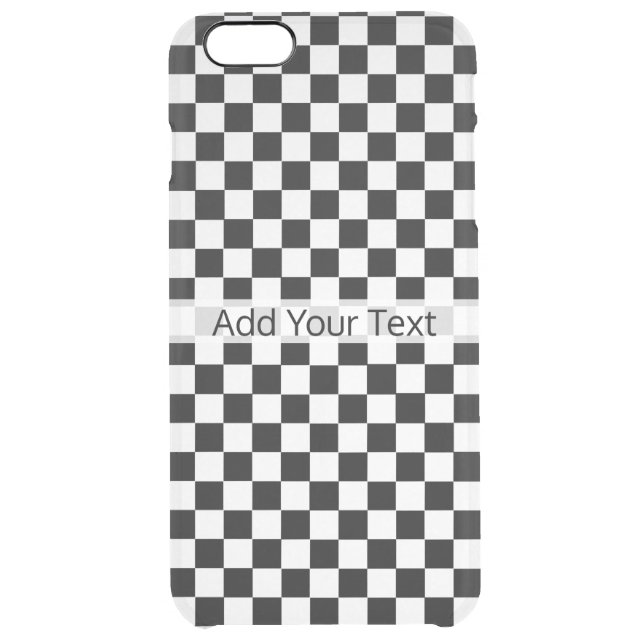 Black and White Classic Checkerboard by STaylor Uncommon iPhone Case (Back)