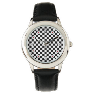 Black and White Classic Checkerboard by STaylor Watch
