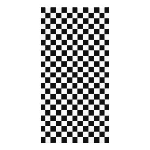 Black And White Classic Checkerboard Card