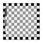 Black & White Checkerboard Background Dry-Erase Board | Zazzle.com