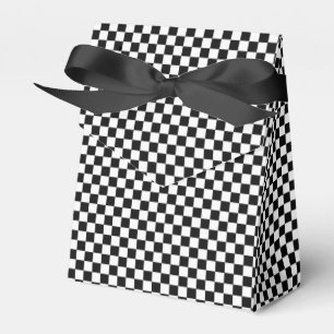 Black And White Classic Checkerboard Favor Boxes