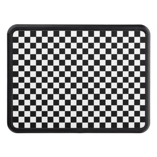 Black And White Classic Checkerboard Tow Hitch Cover