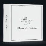 Black and White Classic Elegant Wedding 3 Ring Binder<br><div class="desc">A classic and elegant design that is great for a traditional formal wedding.</div>